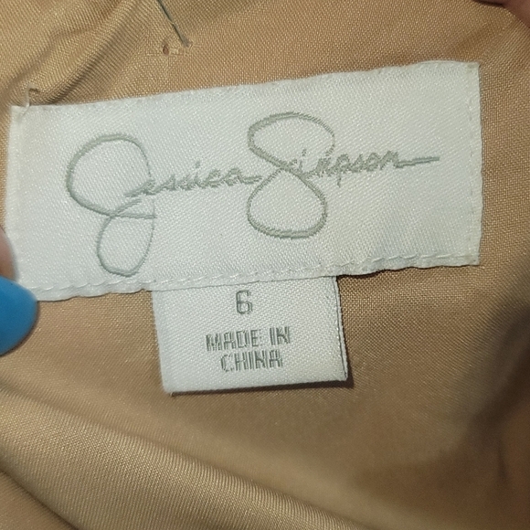 Jessica Simpson Orange Black white floral faux wrap tulip Dress sleeveless 6 - Picture 3 of 9